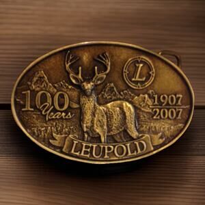 Leupold 100 Years Anniversary Belt Buckle 1907 2007 New Fast Shipping